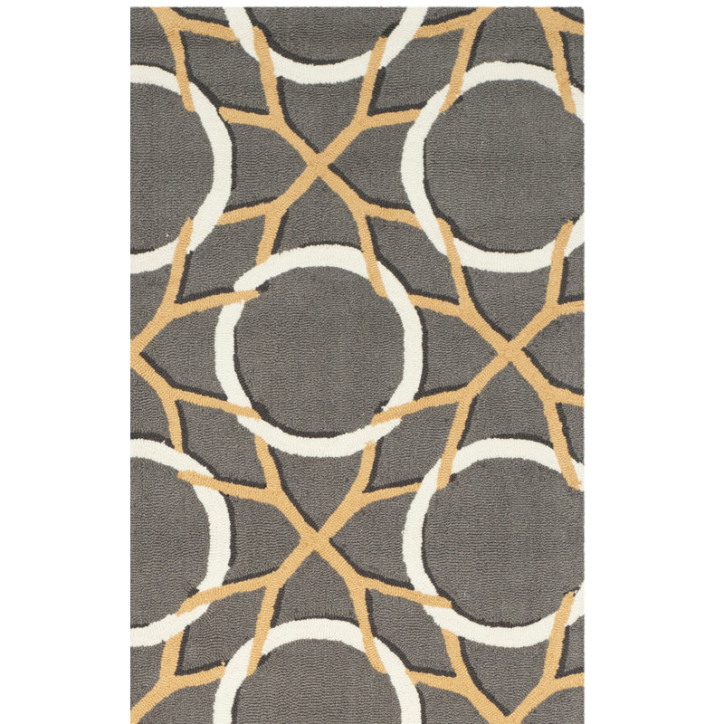 Finley Hand Hooked Performance Geometric Rug, Rectangle 8' x 10'