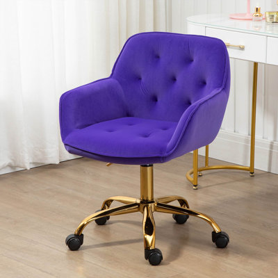Keiran Velvet Office Chair