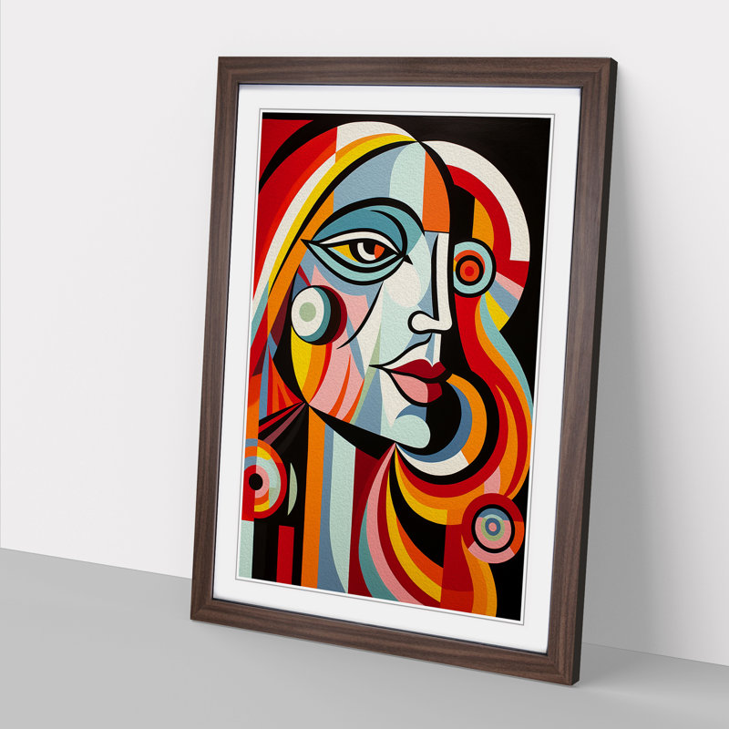 Pablo Picasso Op - Framed Print, Walnut Framed, 34cm H x 25cm W x 2cm D