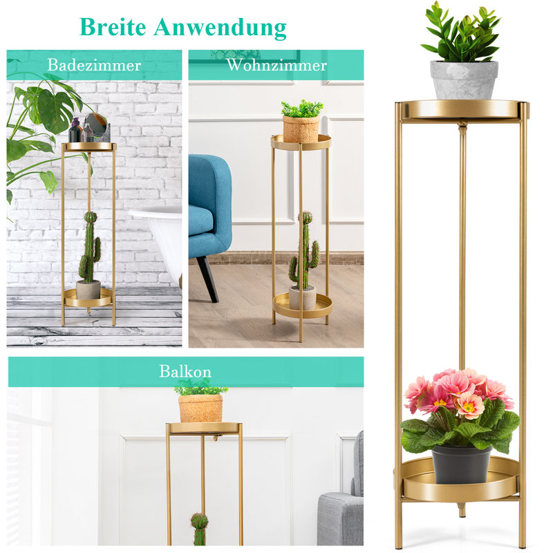 Plant Stand, H80 x L25 x D25cm, Gold