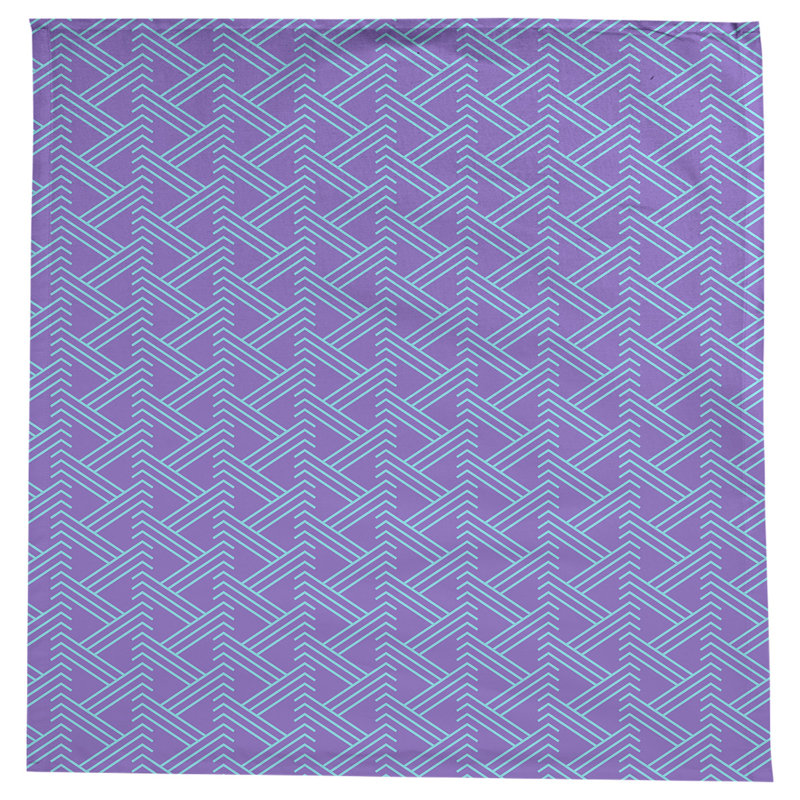 Classic Zig Zag Tablecloth, Purple/Teal