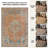 GLN Rugs Traditional Collection - Machine Washable Area Rug, Traditional Washable Rug, Non Slip Washable Rug, Low Pile Chenille Living Room Rug, Bedroom Rug, Kitchen Rug (Burnt Orange Rug)-441491172