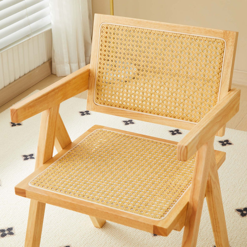 2 chaises de salle à manger en bois massif, Naturel