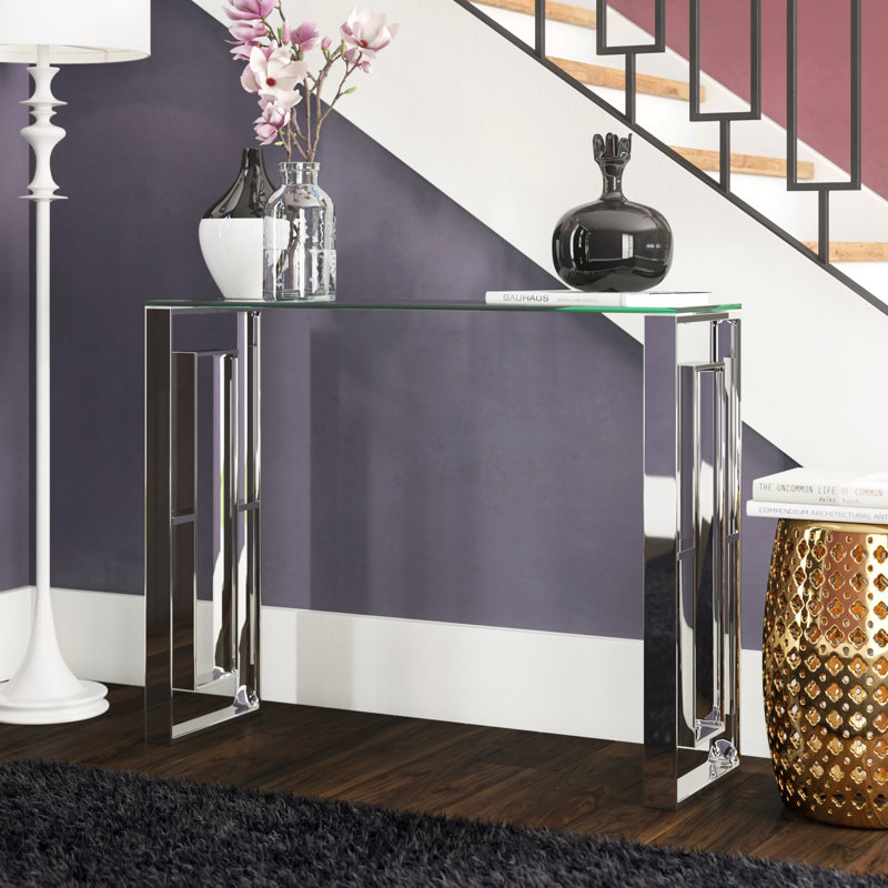 Menzel 39.5'' Console Table, Chrome