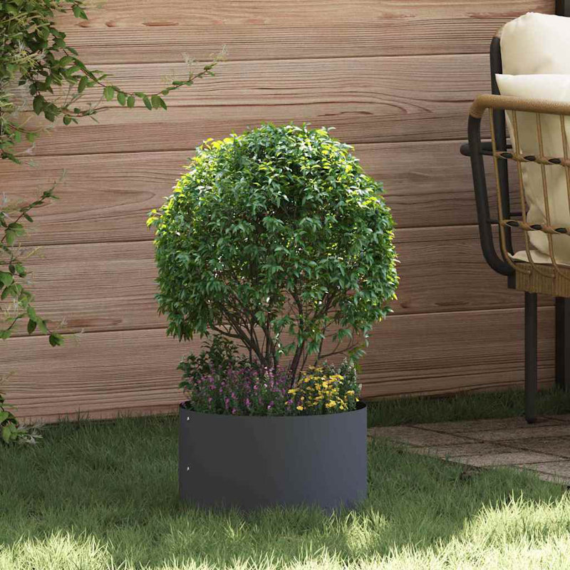 Garden Planter 20 Cm Steel, 20cmH x 30cmW x 30cmD, Anthracite