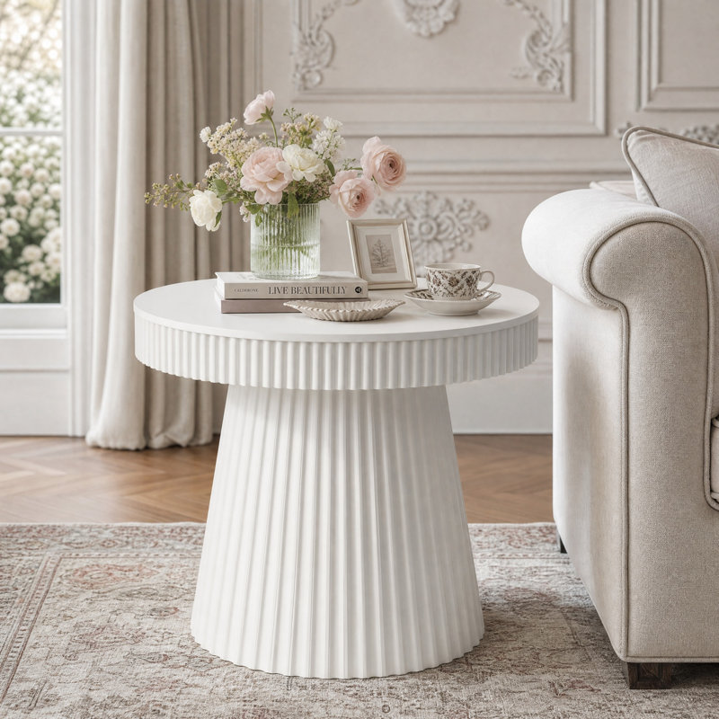 Round End Table, 31.5 Inch
