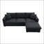 Ensemble de canapé modulaire en polyester avec 2 coussins gratuits et repose-pieds convertible