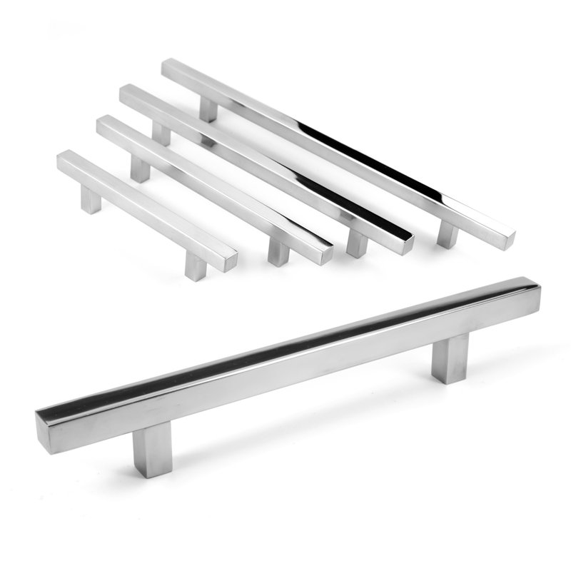 Poignée de meuble Pi, 19", Chrome poli