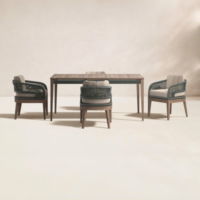 65" Eucalyptus Patio Dining Set