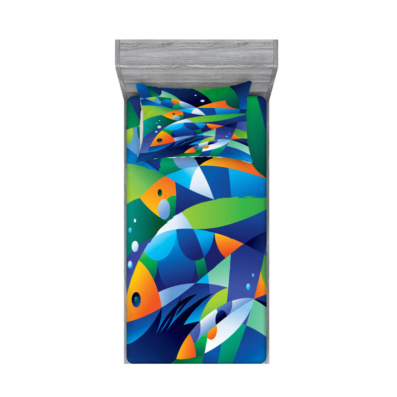 Microfiber Sheet Set, Twin Sheet Set with Fitted Sheet