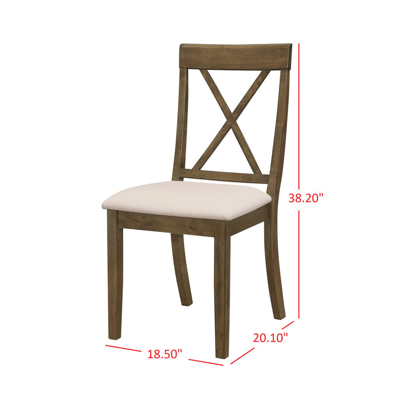 Chaise d'appoint à dossier croisé gris Alyas, Brun