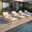 Chaises longues de patio modernes, fauteuil inclinable réglable avec accoudoirs pliables en teck-1863399562