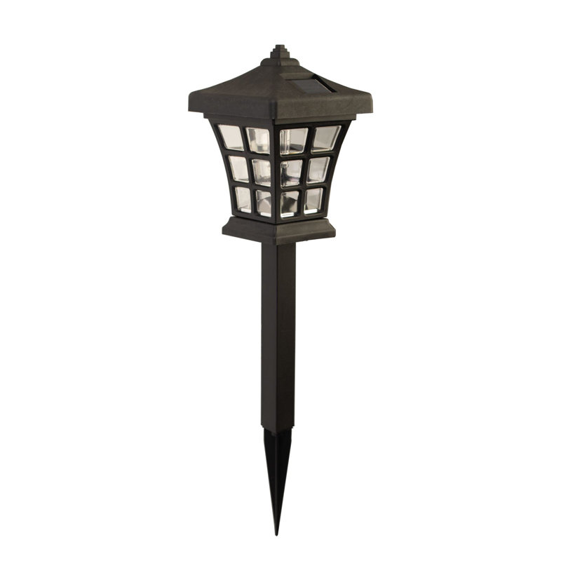 Black Solar LED Pathway Light Pack with Dusk to Dawn Sensor