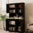 71" Kitchen Pantry Storage Cabinet With Microwave Oven Countertop, Freestanding Hutch Cabinet With Adjustable Shelves, 6 Doors And 1 Drawer-Black