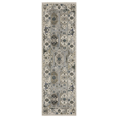 Tapis ivoire / bleu Erlich