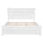KING Size Bed With Tall Headboard & Footboard, Pinewood Bed With Strengthened Bed Frame-77644234