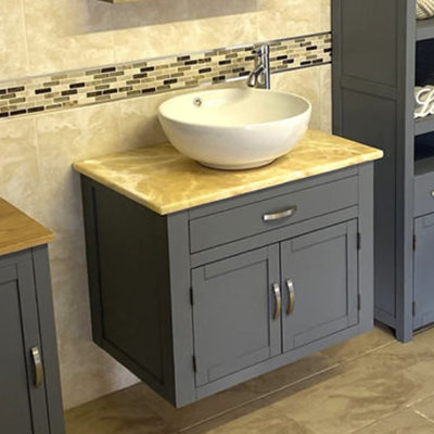 Bottesford 750 mm Single Vanity with Vessel Ceramic Basin
