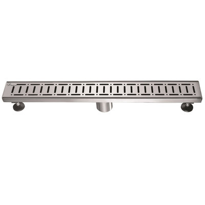 Loire River Series 24 Inch Long Stainless Steel Linear Floor Shower Drain