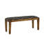 Banc rembourré en bois de manguier exotique, une solution de siège d'inspiration bohémienne pour votre maison.