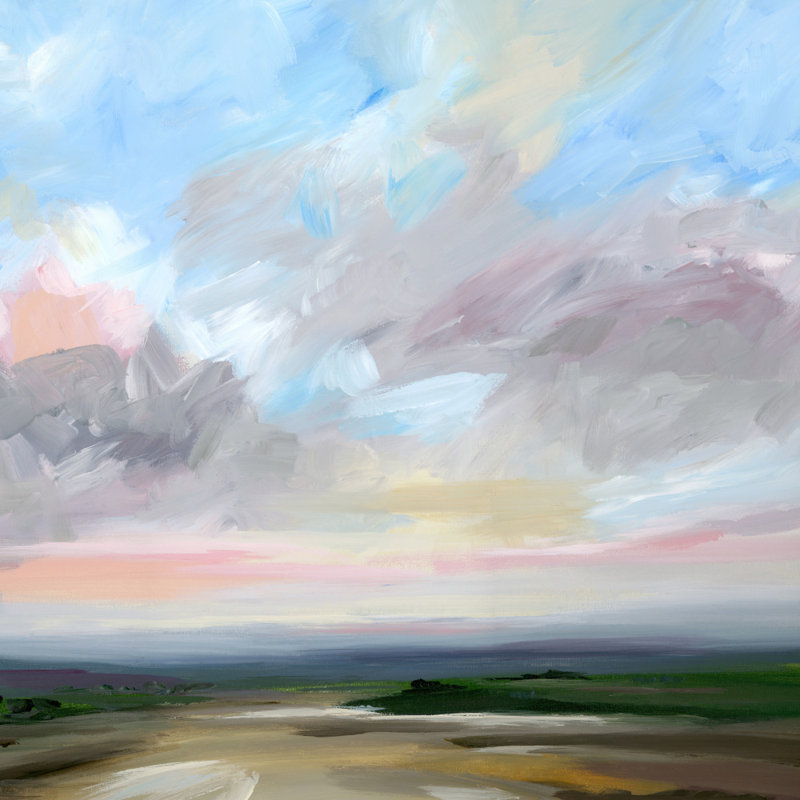 Blush Sky Landscape by Nicole Walsh — Landscape Wall Art, 48 × 48, Wrapped Canvas, Does Not Apply