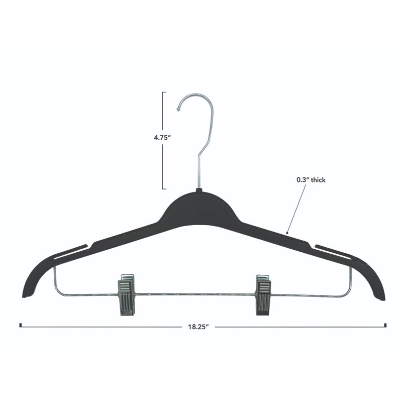 Plastic Hangers With Clips for Dress/Shirt/Sweater