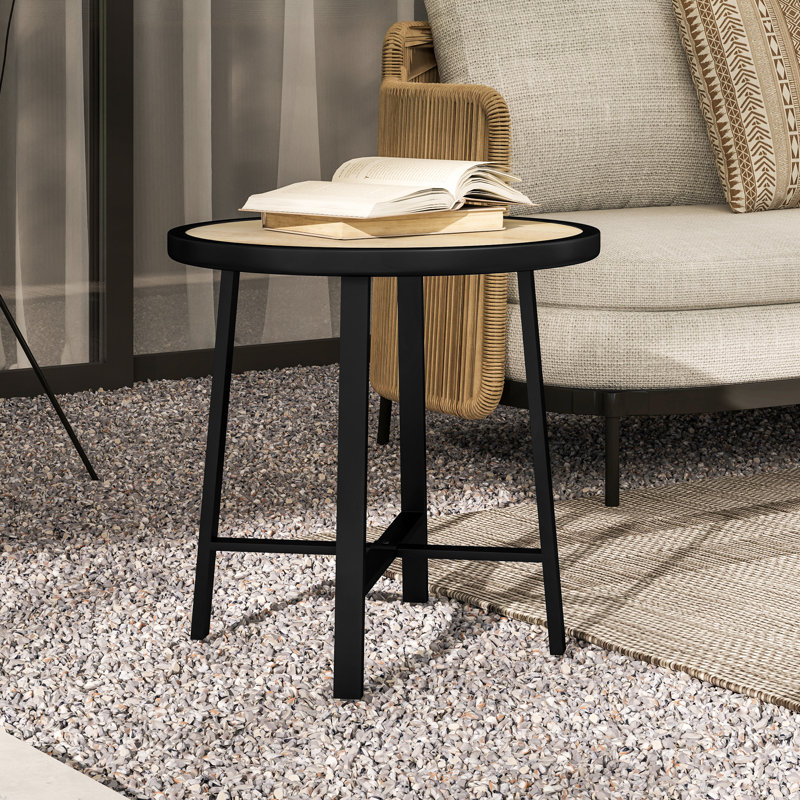 Round 50.5Cm L Outdoor End Table, Natural