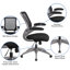Mid-Back Mesh Swivel Ergonomic Task Office Chair with Gray Frame and Flip-Up Arms-184078689