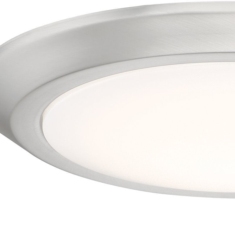Diem 1-Light LED Flush Mount, 1.75" H x 12" W x 12" D, Brushed Nickel