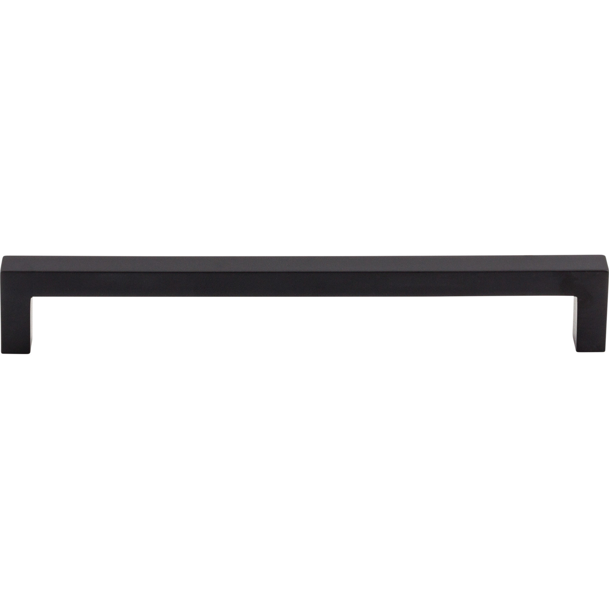 Square Bar pull, Flat Black, 7 9/16" Center to Center