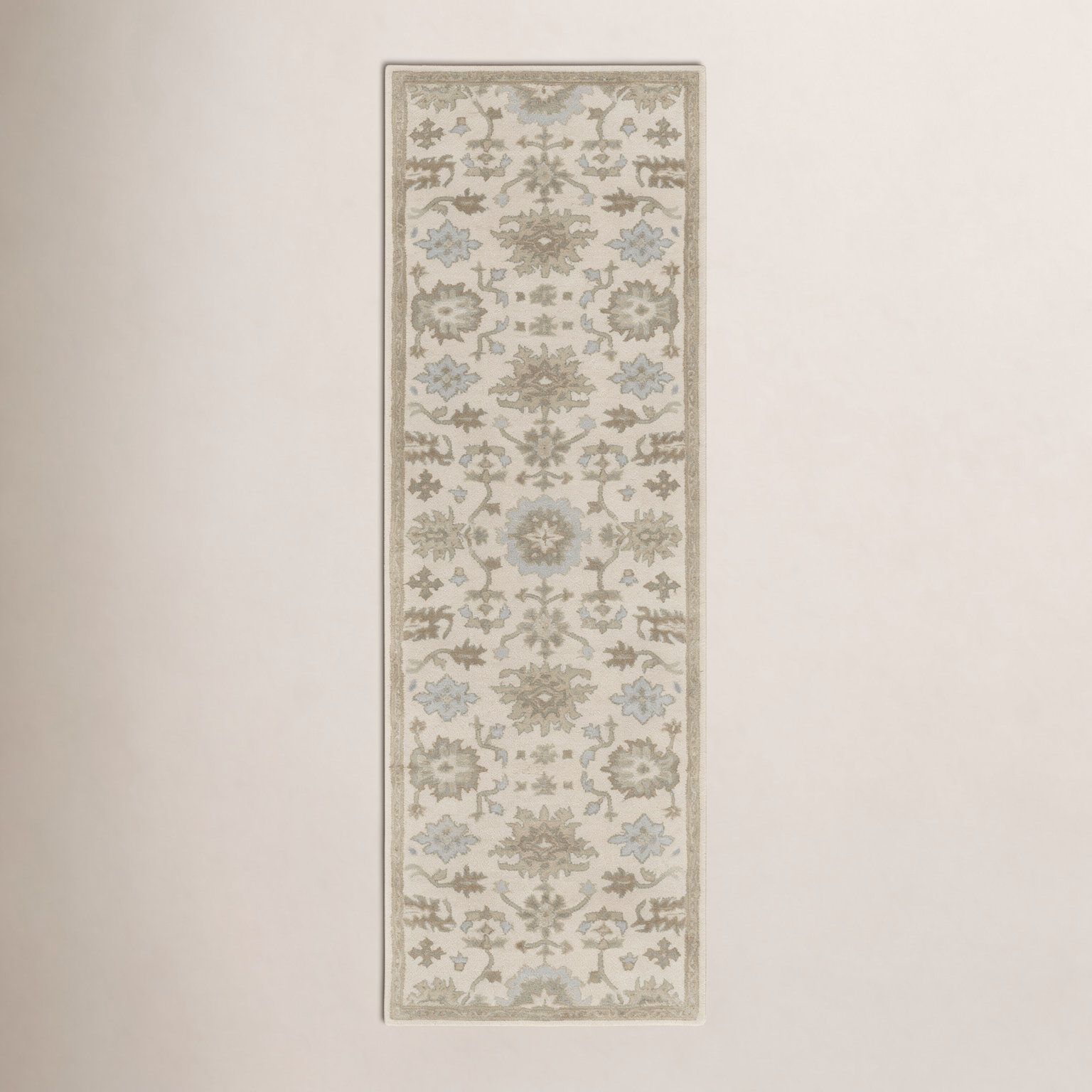 Arden Hand-Woven Wool Floral Rug, Runner 3' x 12'