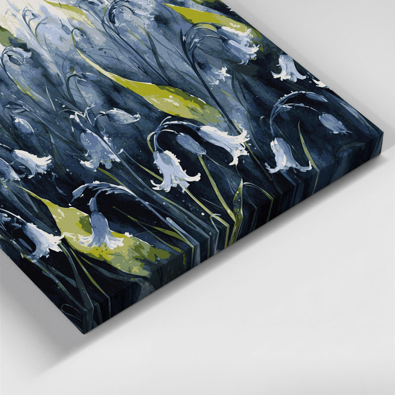 Art mural sur toile Botanical Bluebells, H 11 po x l 14 po