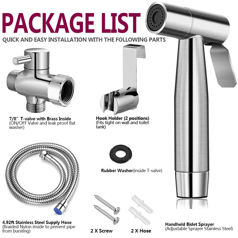 Robinet de bidet portatif inclus
