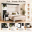 Lit escamotable Deskelyn Queen Size avec bureau intégré, étagères et placards de rangement réversibles, lit mural pliable blanc gain de place, cadre en bois massif et MDF, sommier à lattes en pin