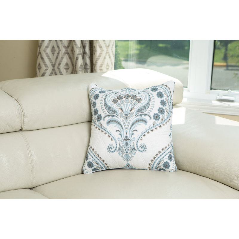 Damask Cotton Throw Pillow