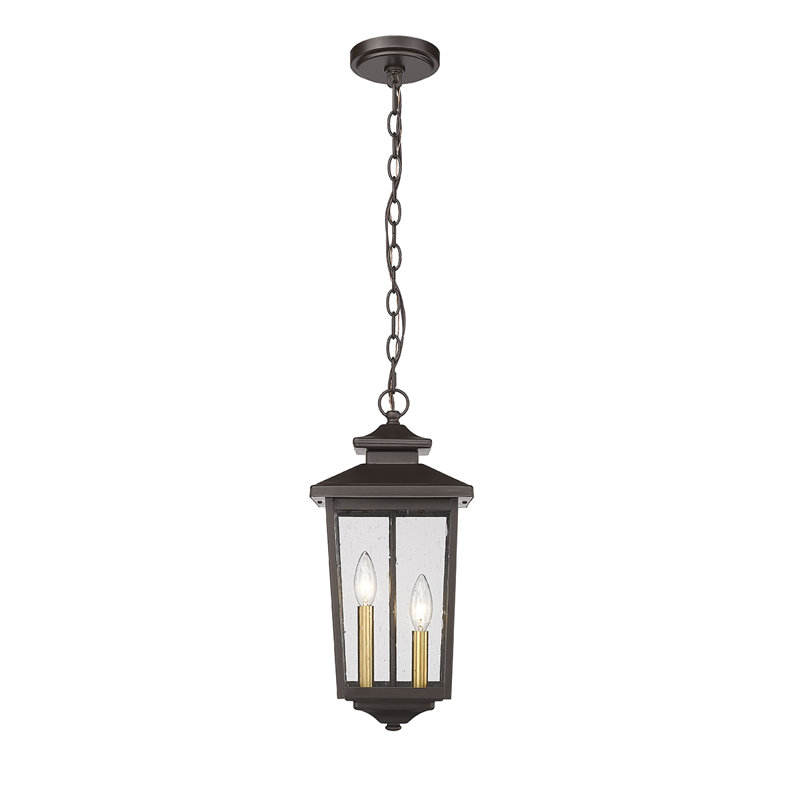 Lanterne suspendue d'extérieur 2 lumières H 17,9 po Avin, Bronze thermolaqué