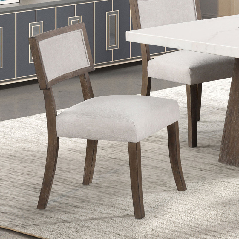 Chaise d'appoint contemporaine l 21,4 po (2 / RCT), noyer foncé / gris clair