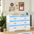 6-Drawers Dresser With LED Light and USB Port-981057797