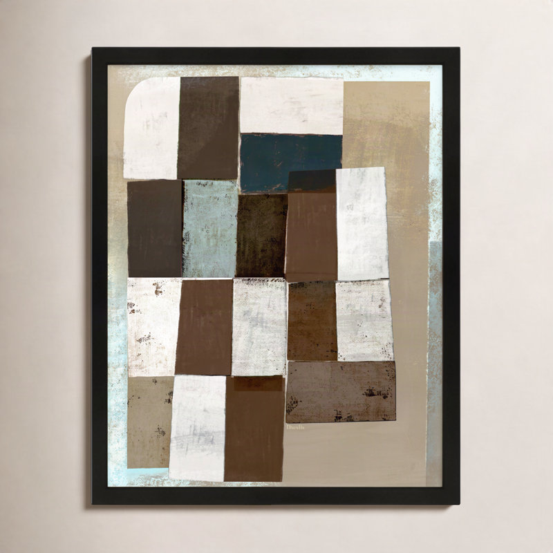 Patchwork 3 by Marco Marella for Studio M - Framed Wall Art, 25" H x 20" W, Canvas, Black