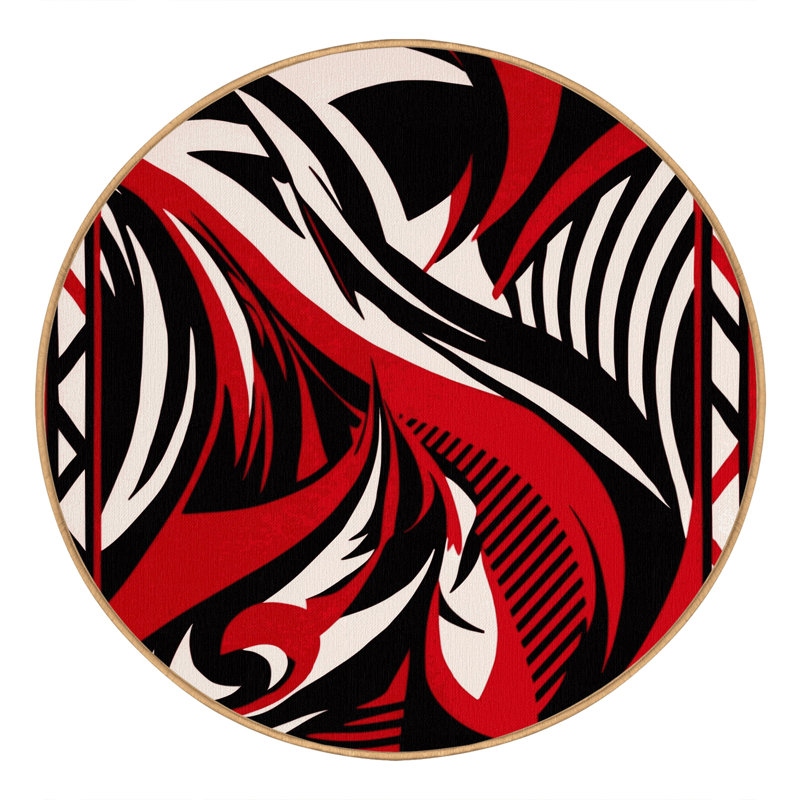 Abstract Prime Inferno Rug, Round 3'