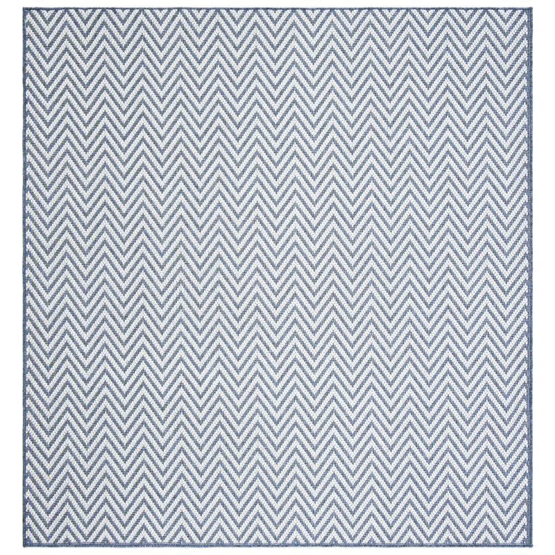 Haileyjade Performance Machine Washable Chevron Indoor/Outdoor Area Rug, Square 8'