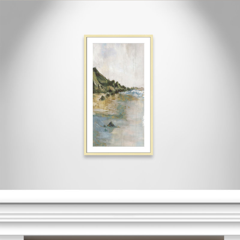 Impression «Tide’s Edge» par Casa Fine Arts, H 35,5 po x l 20,5 po x P 1,25 po, Reproduction encadrée avec passe-partout