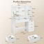 Dressing Table With USB Charge Make-up Desk Multi-storage Vanity Table-700535518