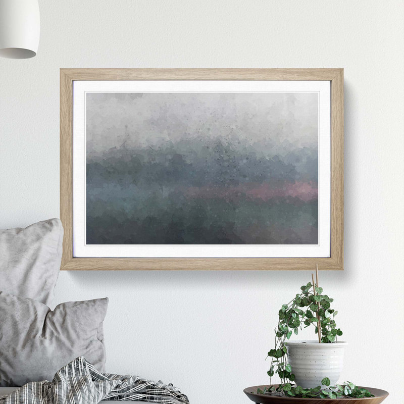 Metal Paradise in Abstract - Picture Frame Painting Print, Oak Framed, 36cm H x 48cm W x 2cm D