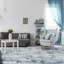 Hand Loomed Abstract Area Rug in Blue-746467382