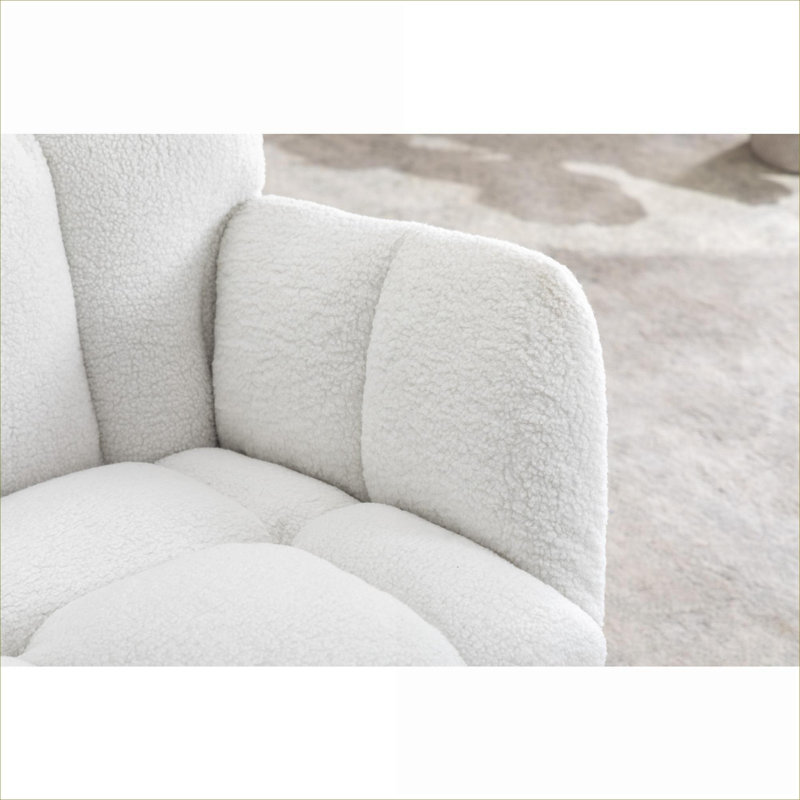 Chaise berçante simple à bascule pour chambre d'enfant et salon, Blanc