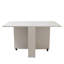 Table pliable 49,76 pouces blanc - convient à la maison, peut accueillir de 5 à 6 personnes, avec une roue de frein mobile facile à déplacer et à ranger Great Universal