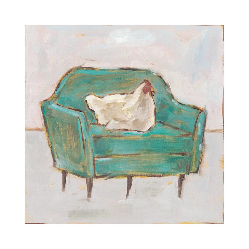 «Creature Comforts VII» par Ethan Harper - reproduction d'art, H 26 po x l 26 po x P 1,5 po, Pas de tapis, Toile tendue