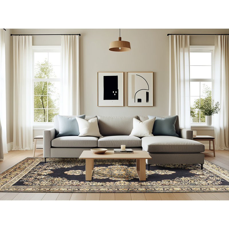 Oriental Indoor Rug, Rectangle 6' x 9'