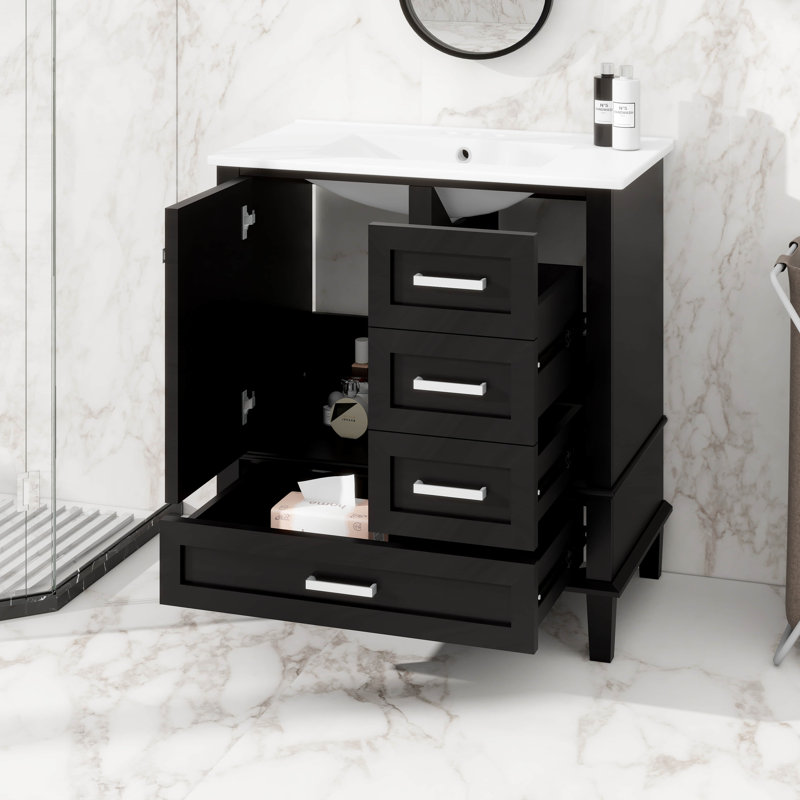 Meuble-lavabo 30 po avec lavabo, meuble-lavabo avec lavabo 30 po, 3 tiroirs