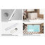 Baignoire autoportante de 47 po en acrylique, forme rectangulaire spacieuse, finition blanc brillant, débordement en chrome et bonde escamotable certifiée CUPC